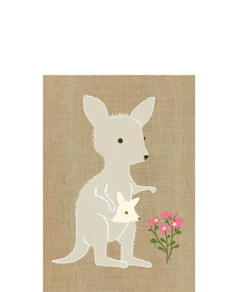 Gillian Mary Super Cute Card Kangaroo and Joey