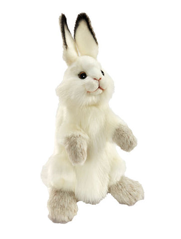 Hansa White Rabbit Hand Puppet 34cm