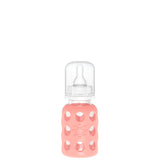 LifeFactory Glass Baby Bottle 120ml Cantaloupe