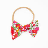 Pretty Wild Lucille Bow Elastic Headband Red Betsy