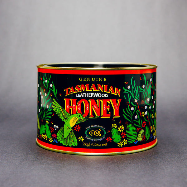 The Tasmanian Honey Company Leatherwood Honey 2kg can