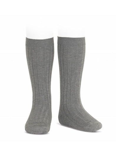 Condor Knee Hi Ribbed Sock (#230 Light Grey)