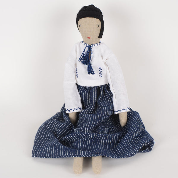 Silaiwali May Fabric Doll Navy Skirt
