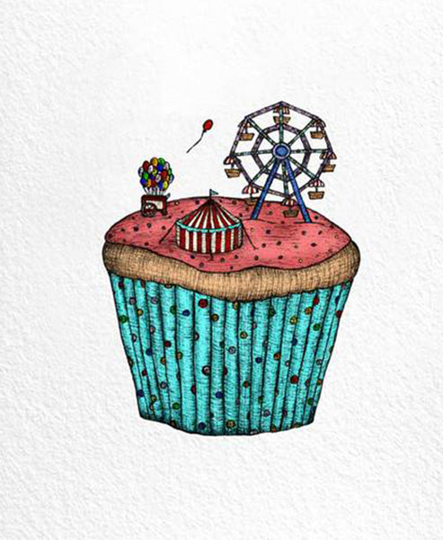 The Nonsense Maker Cupcake Carnival Card