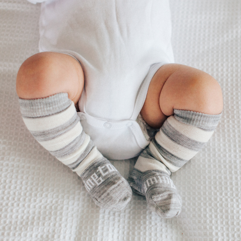 Lamington Baby Merino Knee Hi Socks - Pebble