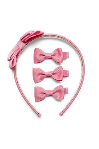 Pretty Wild Rosie with Matching Bows Set: Pink
