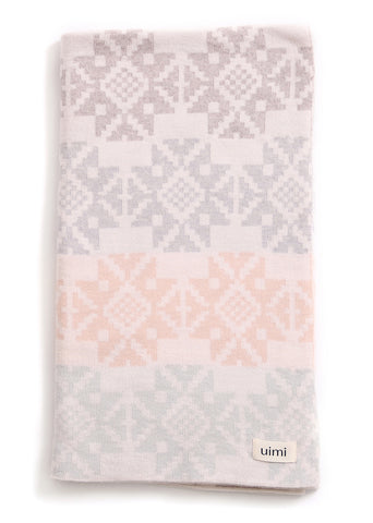 Uimi Ryder Blanket in Merino Wool. Size: Cot. Colour: Marble