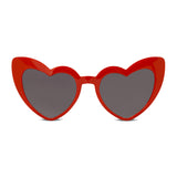 Milk x Soda Viki Heart Shaped Sunglasses Red