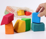 Grimm's Spiel & Holz 15 Piece Coloured Waldorf Blocks