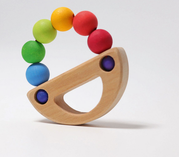 Grimm's Spiel and Holz - Rainbow Boat Grasping Toy
