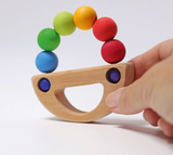 Grimm's Spiel and Holz - Rainbow Boat Grasping Toy