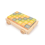 Uncle Goose Classic ABC Blocks with Wagon