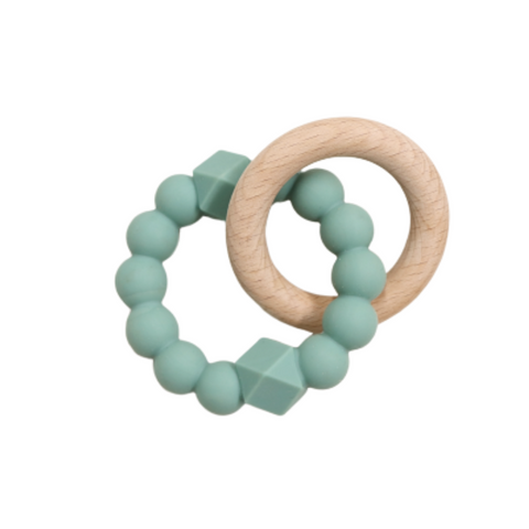 Jellystone Silicone Moon Teether Sage