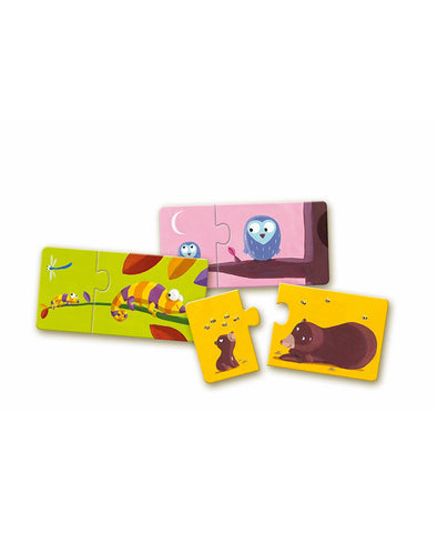 Djeco Hide Mum and Baby Puzzle Duo