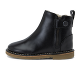 Young Soles Winston Ankle Boot Black Wool Lined