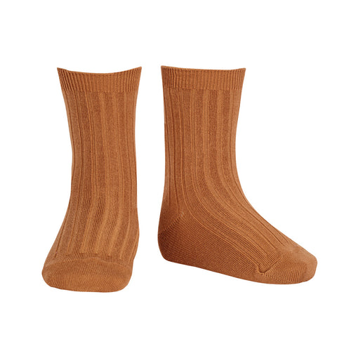 Condor Ankle Ribbed Sock (#688 Canela / Cinnamon)