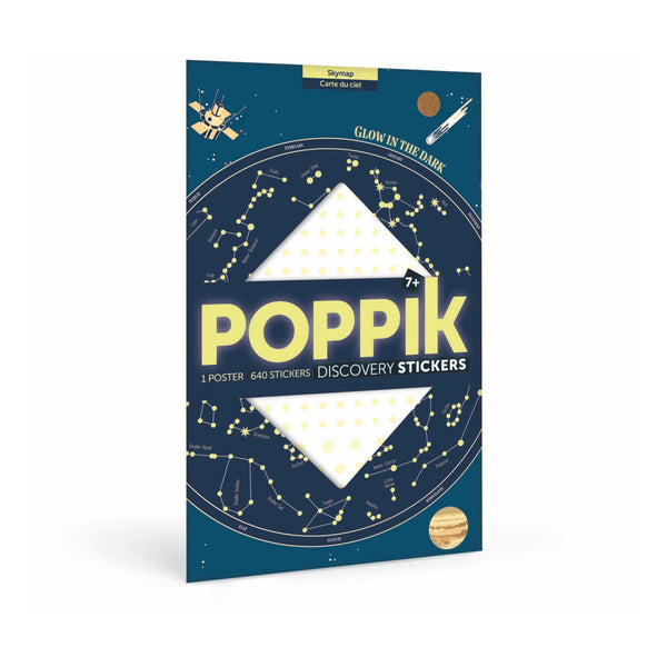 Poppik Discovery Stickers - Skymap Glow in the Dark