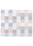 Uimi Frankie Double Sided Patchwork MERINO Blanket: Cot: Silver