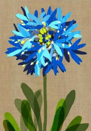 Gillian Mary Blue Pincushion Gift Card