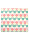 Uimi Max Honey Double Sided Hexagon Merino Blanket. Size: Bassinet. Colour: Peony