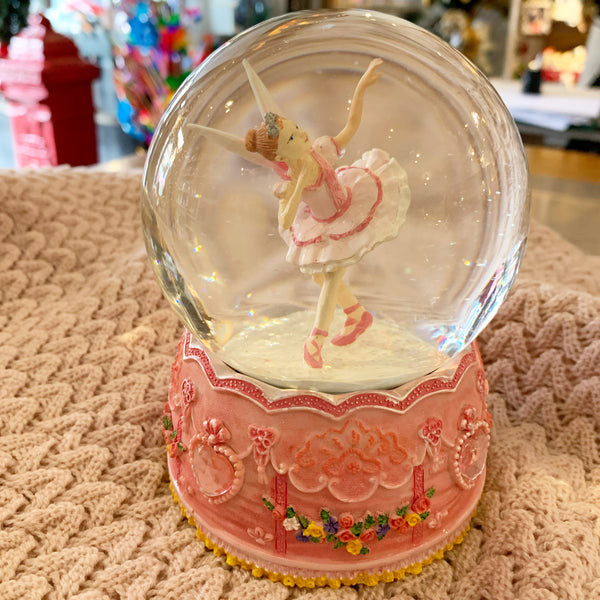 Landmark Magic Carousel Musical Snow Globe Fairy Ballerina