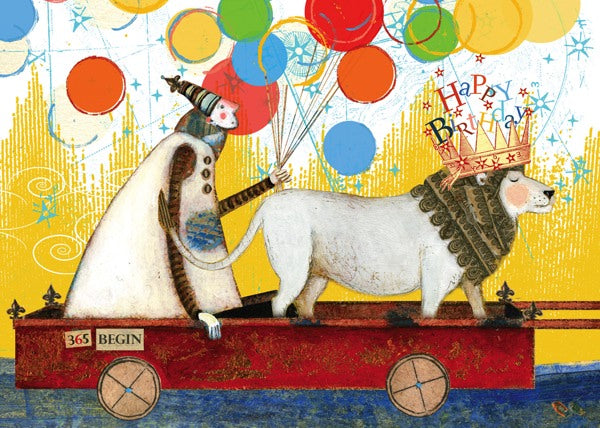 Sacredbee Wagon Birthday Card