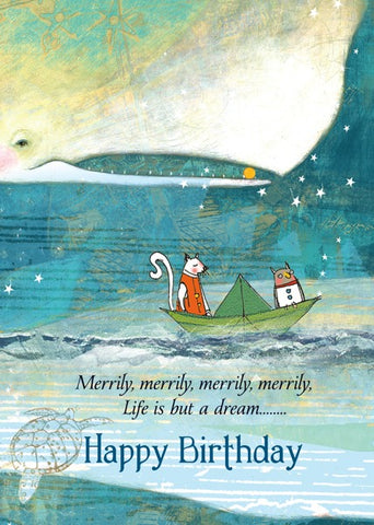 Sacred Bee Merrily Birthday Card