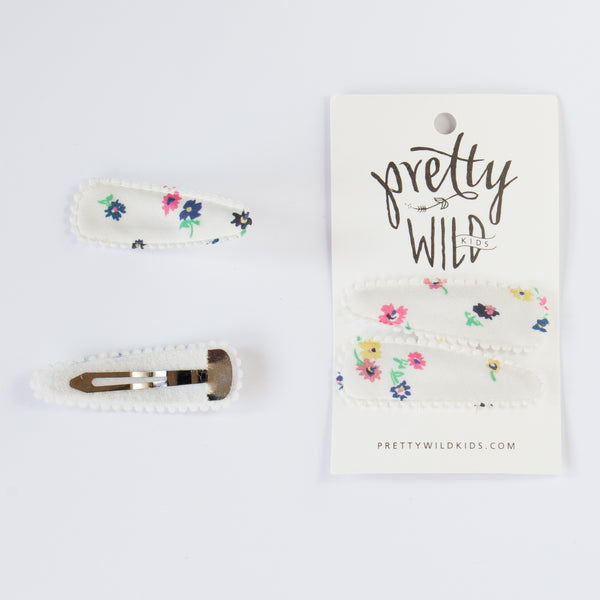 Pretty Wild Polly Twin Snap Clips Liberty Floral Cream