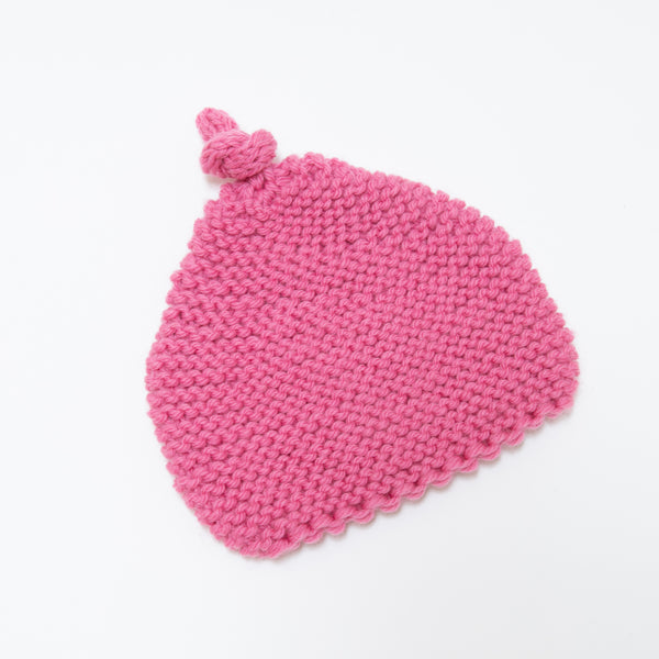 Knitted by Nana Merino Beanie - Bubblegum