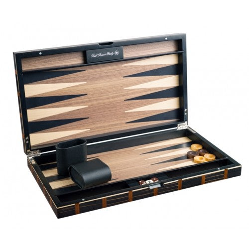 Dal Rossi Luxury Mosaic 18" Wood Veneer Backgammon Set