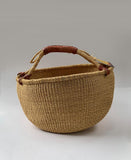Inside Africa Genuine Hand Woven Round Plain Basket