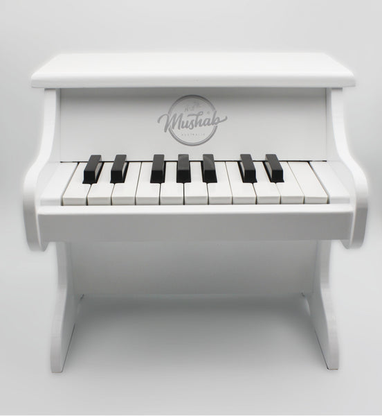 Mushab Wooden Toy Upright Piano White