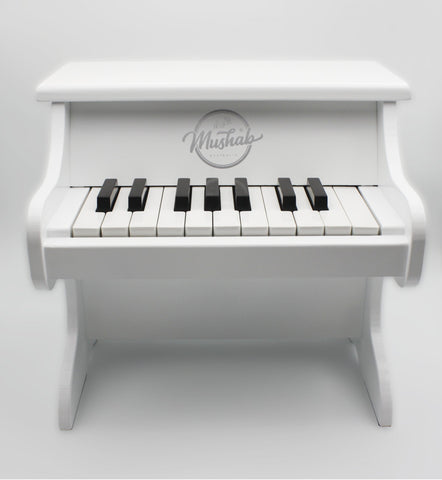 Mushab Wooden Toy Upright Piano White