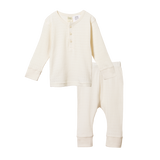 Nature Baby 2pc L/S Pointelle Pyjama Natural