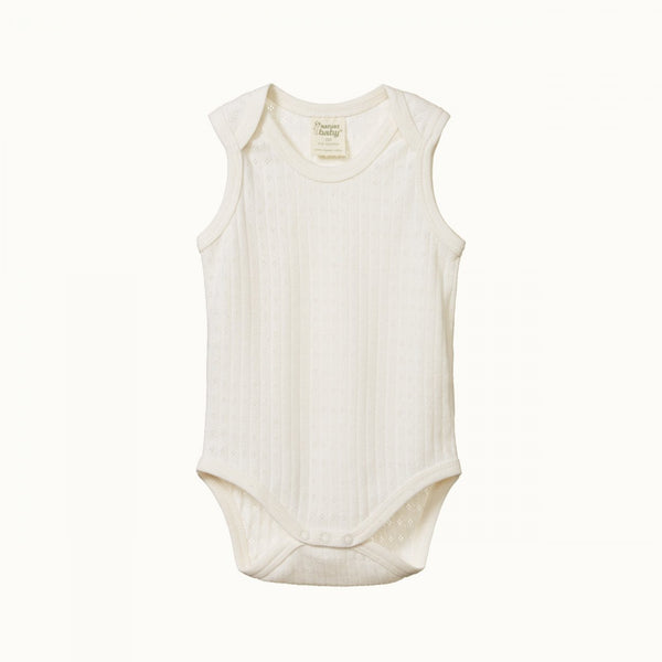 Nature Baby Pointelle Singlet Suit Natural