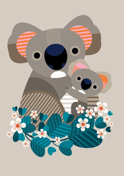 Natalie Marshall Cuddling Koala Card