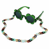 Milk x Soda Flower Candy Sunglasses Green with Chain Lanyard