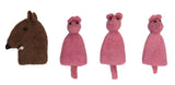 Papoose Three Little Pigs & Wolf Finger Puppets