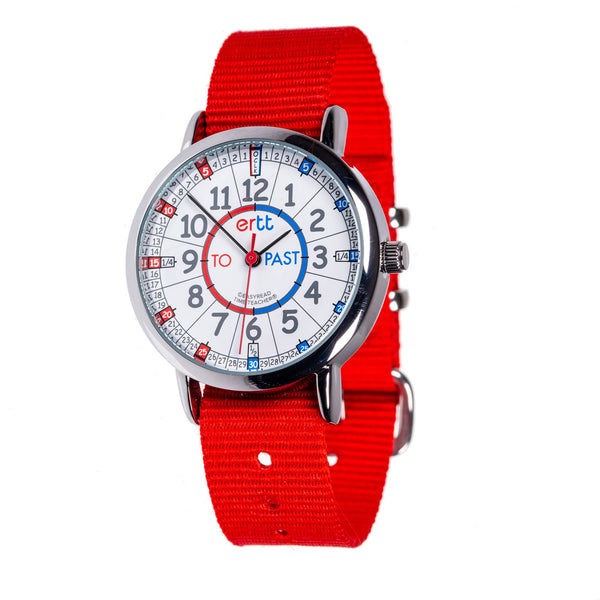 EasyRead Time Teacher Past/To Watch Red/Blue Face with Red Strap