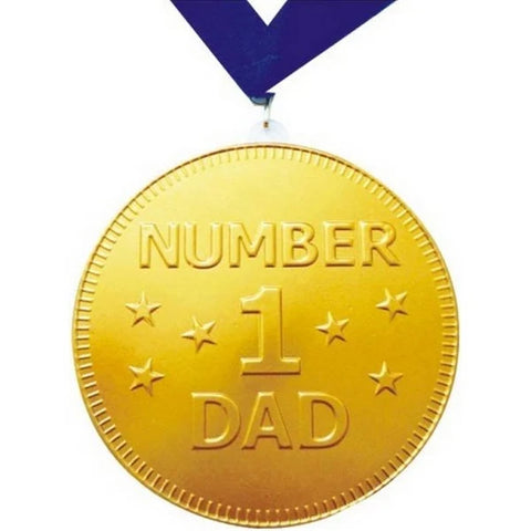 Number 1 Dad Milk Chocolate Medal