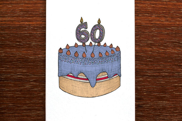 The Nonsense Maker 60th Birthday Cake Card