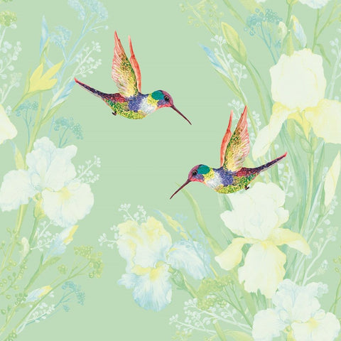 Serenity Springtime Hummingbirds Card