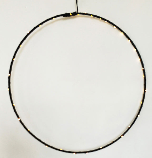 Urban LED Hanging Hoop - Black 40cm