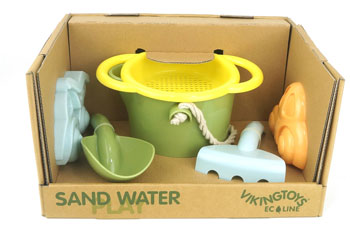 Viking Toys Eco Bucket Set with Sieve and 2 Vehicles