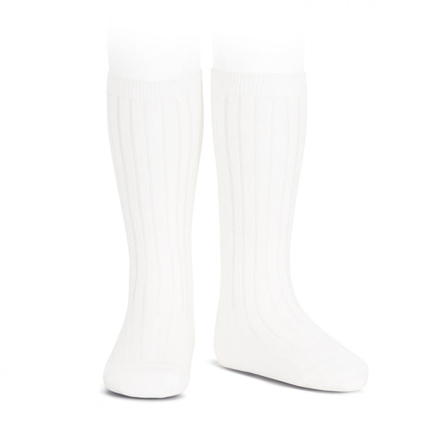 Condor Knee Hi Ribbed Sock (#200 Blanco) White