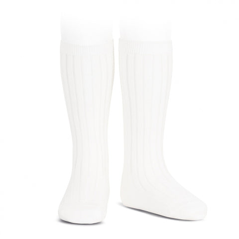 Condor Knee Hi Ribbed Sock (#200 Blanco) White